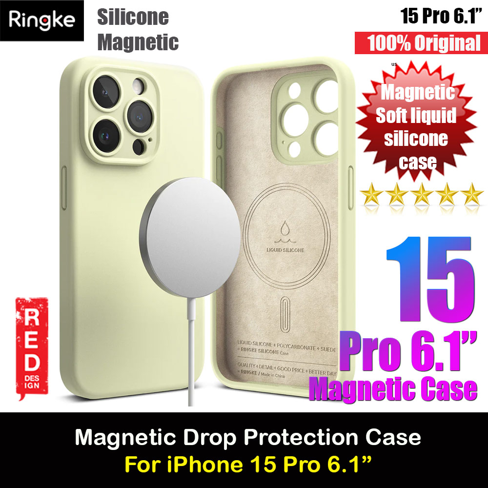 Picture of Ringke Silicone Magnetic Drop Protection Case for Apple iPhone 15 Pro 6.1 (Sunny Lime) Apple iPhone 15 Pro 6.1- Apple iPhone 15 Pro 6.1 Cases, Apple iPhone 15 Pro 6.1 Covers, iPad Cases and a wide selection of Apple iPhone 15 Pro 6.1 Accessories in Malaysia, Sabah, Sarawak and Singapore 