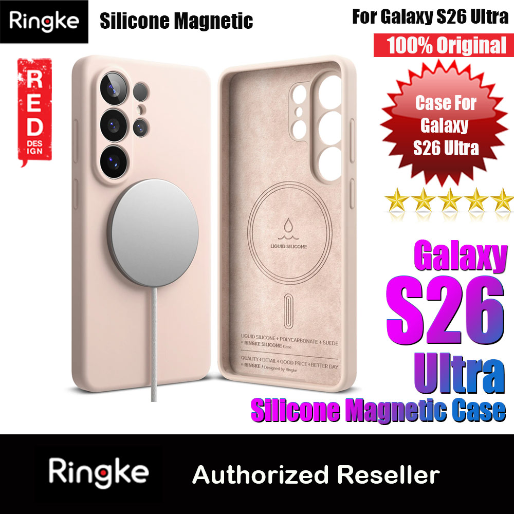 Picture of Ringke Silicone Magnetic Soft Protection Case for Samsung Galaxy S26 Ultra (Pink Sand) Samsung Galaxy S26 Ultra- Samsung Galaxy S26 Ultra Cases, Samsung Galaxy S26 Ultra Covers, iPad Cases and a wide selection of Samsung Galaxy S26 Ultra Accessories in Malaysia, Sabah, Sarawak and Singapore 