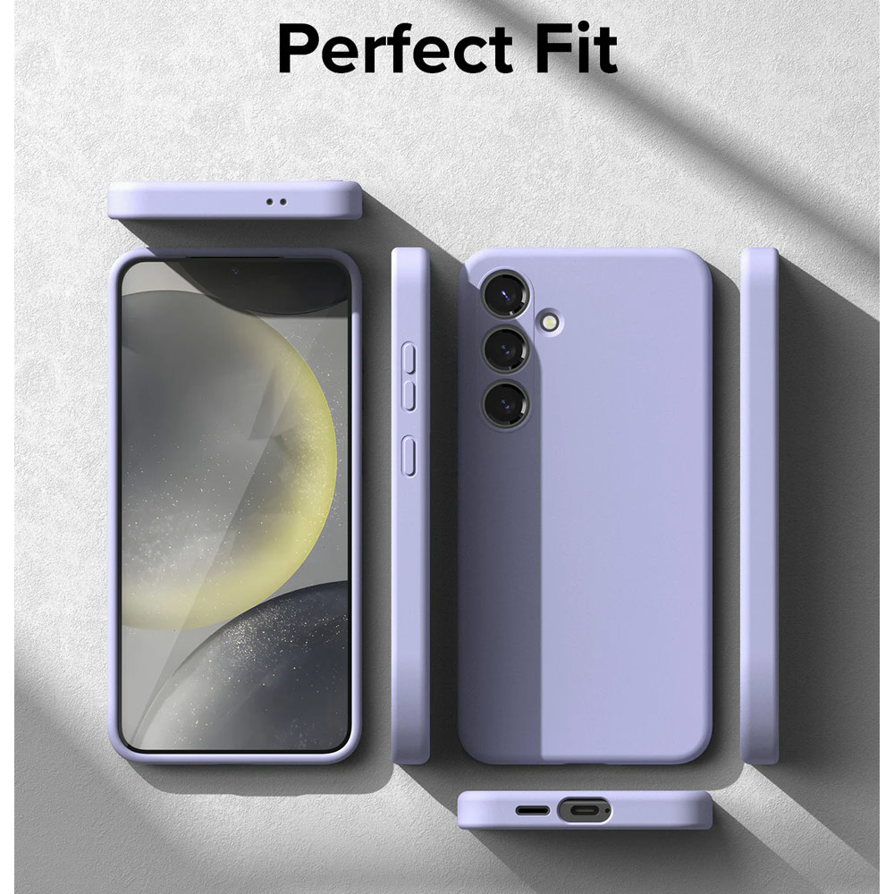 Picture of Samsung Galaxy S24 Case | Ringke Soft Liquid Silicone Case with Magnetic Ring Protection Case for Samsung Galaxy S24 (Lavender)