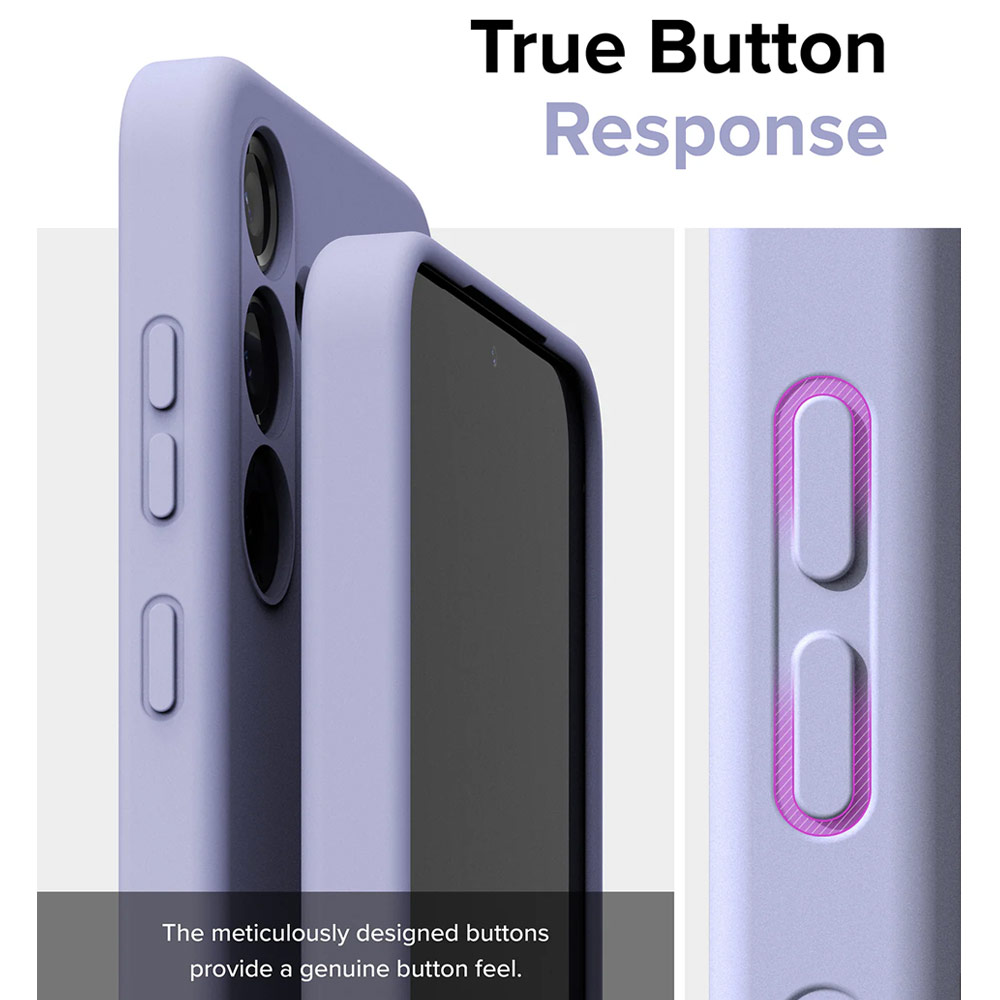 Picture of Samsung Galaxy S24 Case | Ringke Soft Liquid Silicone Case with Magnetic Ring Protection Case for Samsung Galaxy S24 (Lavender)