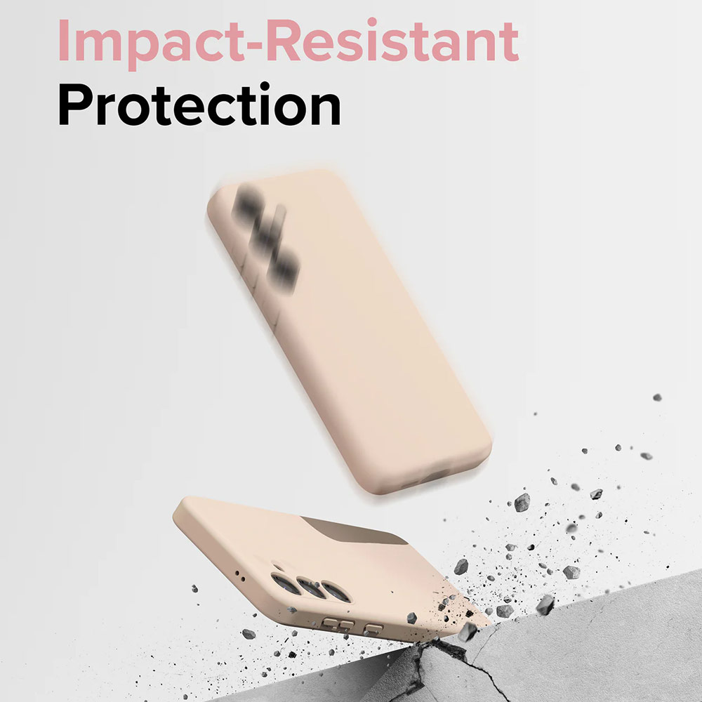 Picture of Samsung Galaxy S24 Case | Ringke Soft Liquid Silicone Case with Magnetic Ring Protection Case for Samsung Galaxy S24 (Pink Sand)