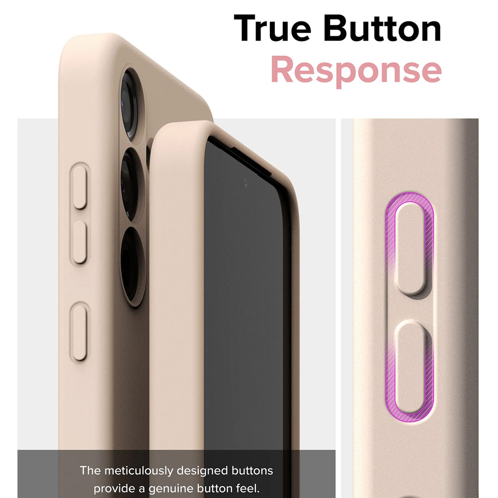 Picture of Samsung Galaxy S24 Case | Ringke Soft Liquid Silicone Case with Magnetic Ring Protection Case for Samsung Galaxy S24 (Pink Sand)