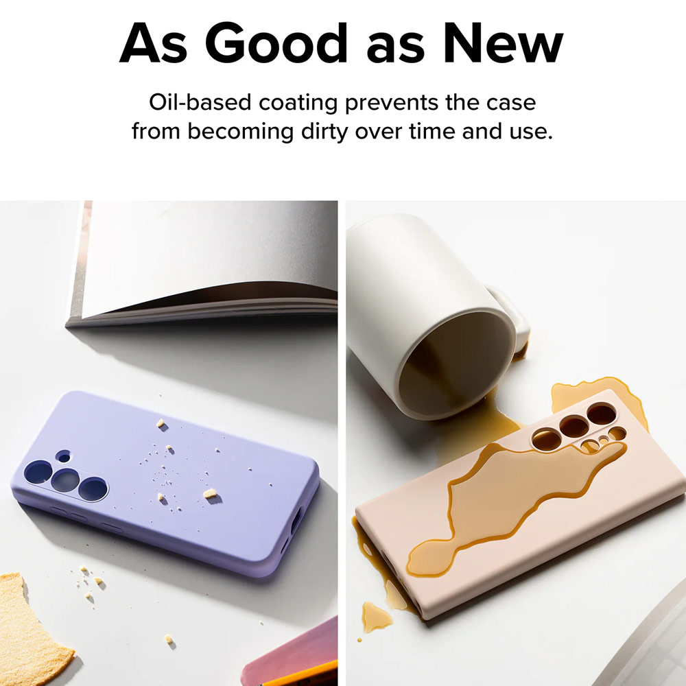 Picture of Samsung Galaxy S24 Ultra Case | Ringke Soft Liquid Silicone Case with Magnetic Ring Protection Case for Samsung Galaxy S24 Ultra (Black)