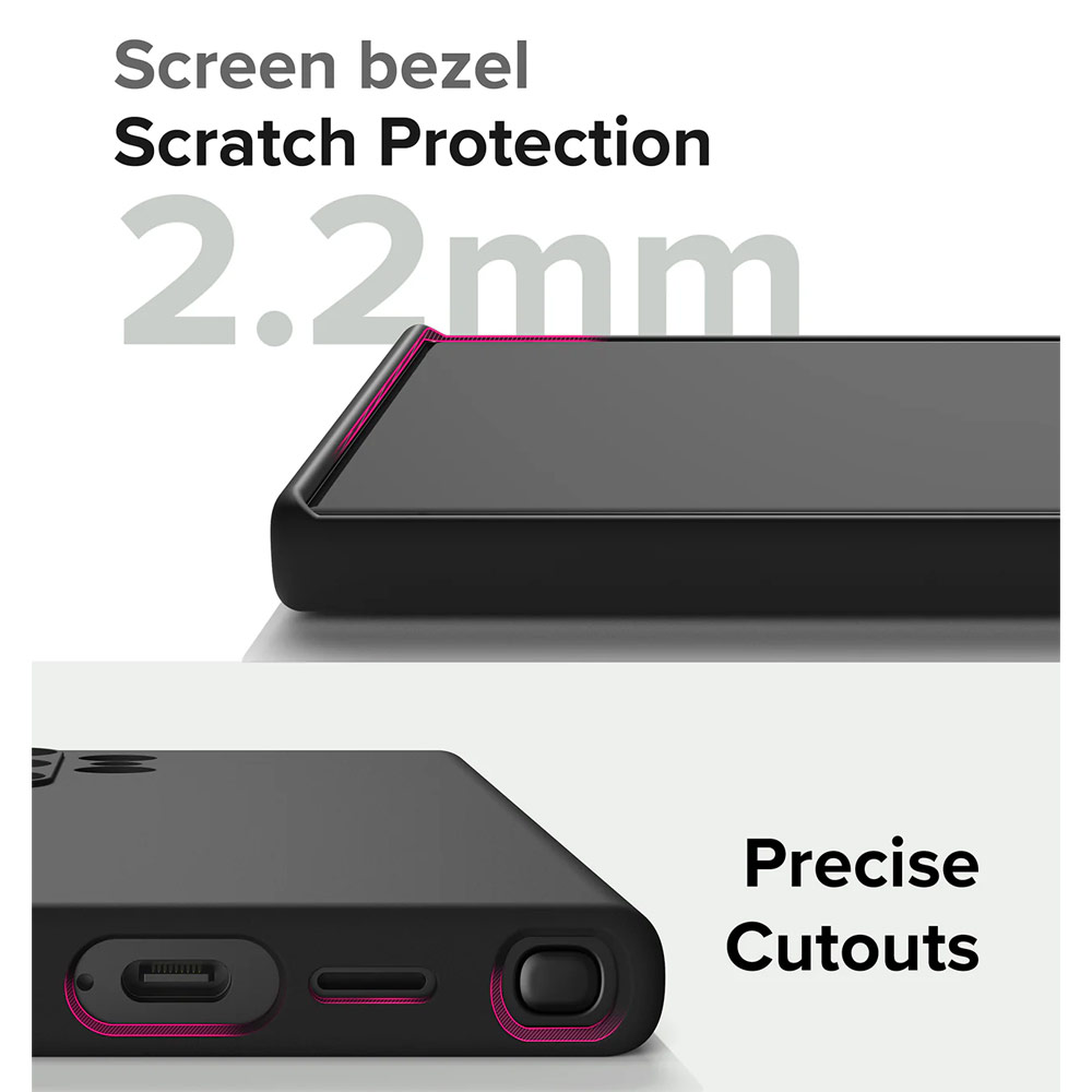 Picture of Samsung Galaxy S24 Ultra Case | Ringke Soft Liquid Silicone Case with Magnetic Ring Protection Case for Samsung Galaxy S24 Ultra (Black)