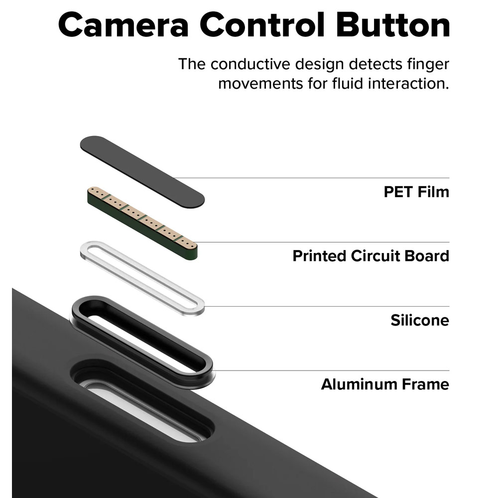 Picture of Apple iPhone 17 6.3 Case | Ringke Silicone Magnetic Soft Liquid Silicone Drop Protection Case with Camera Control Button for iPhone 17 6.3 (Black)