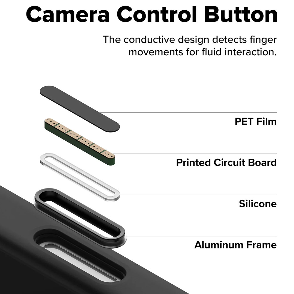 Picture of Apple iPhone 17 Pro 6.3 Case | Ringke Silicone Magnetic Soft Liquid Silicone Drop Protection Case with Camera Control Button for iPhone 17 Pro 6.3 (Black)