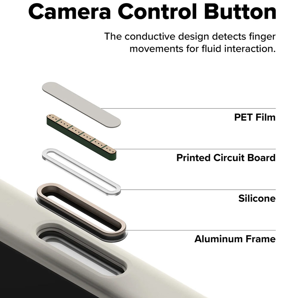 Picture of Apple iPhone 17 Pro 6.3 Case | Ringke Silicone Magnetic Soft Liquid Silicone Drop Protection Case with Camera Control Button for iPhone 17 Pro 6.3 (Stone)