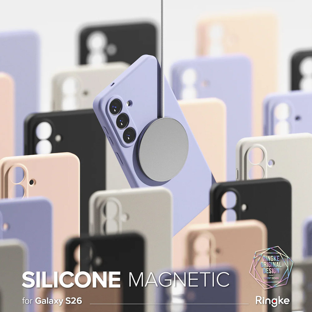 Picture of Samsung Galaxy S26 Case | Ringke Silicone Magnetic Soft Protection Case for Samsung Galaxy S26 (Black)