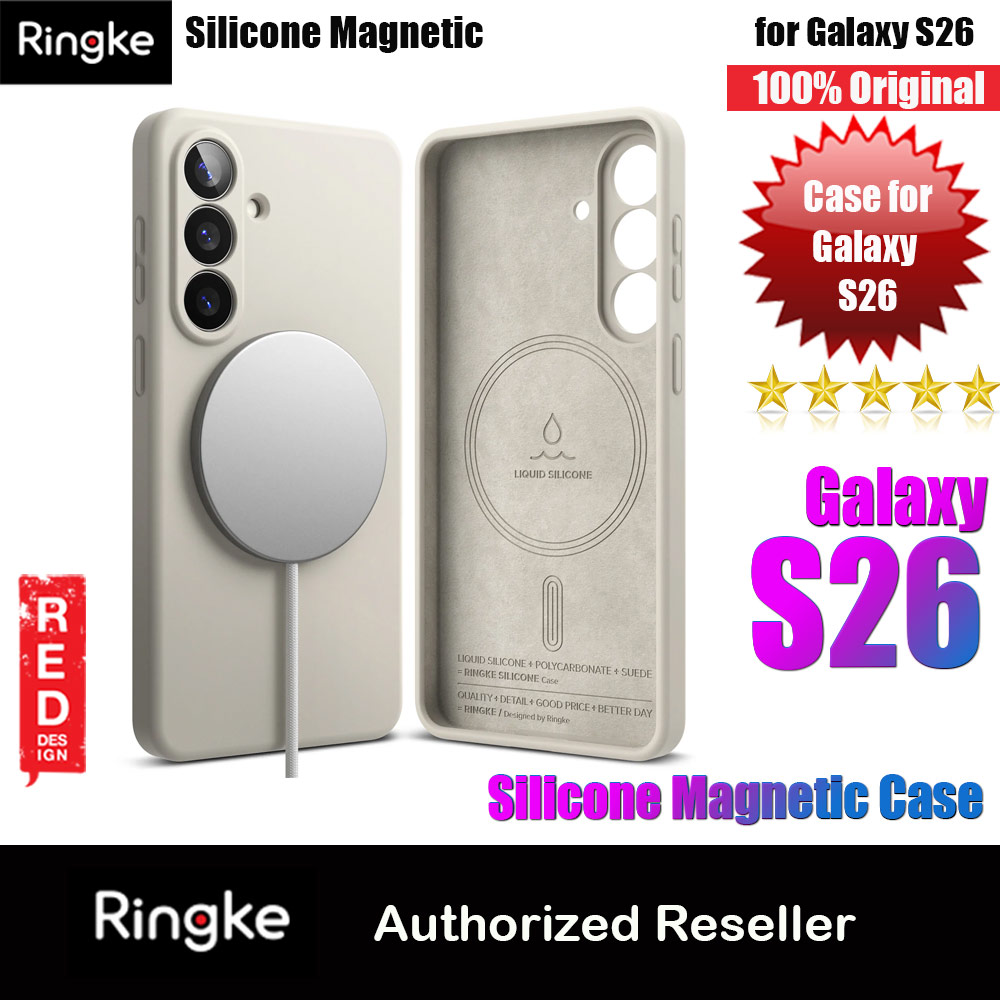 Picture of Ringke Silicone Magnetic Soft Protection Case for Samsung Galaxy S26 (Stone) Samsung Galaxy S26- Samsung Galaxy S26 Cases, Samsung Galaxy S26 Covers, iPad Cases and a wide selection of Samsung Galaxy S26 Accessories in Malaysia, Sabah, Sarawak and Singapore 