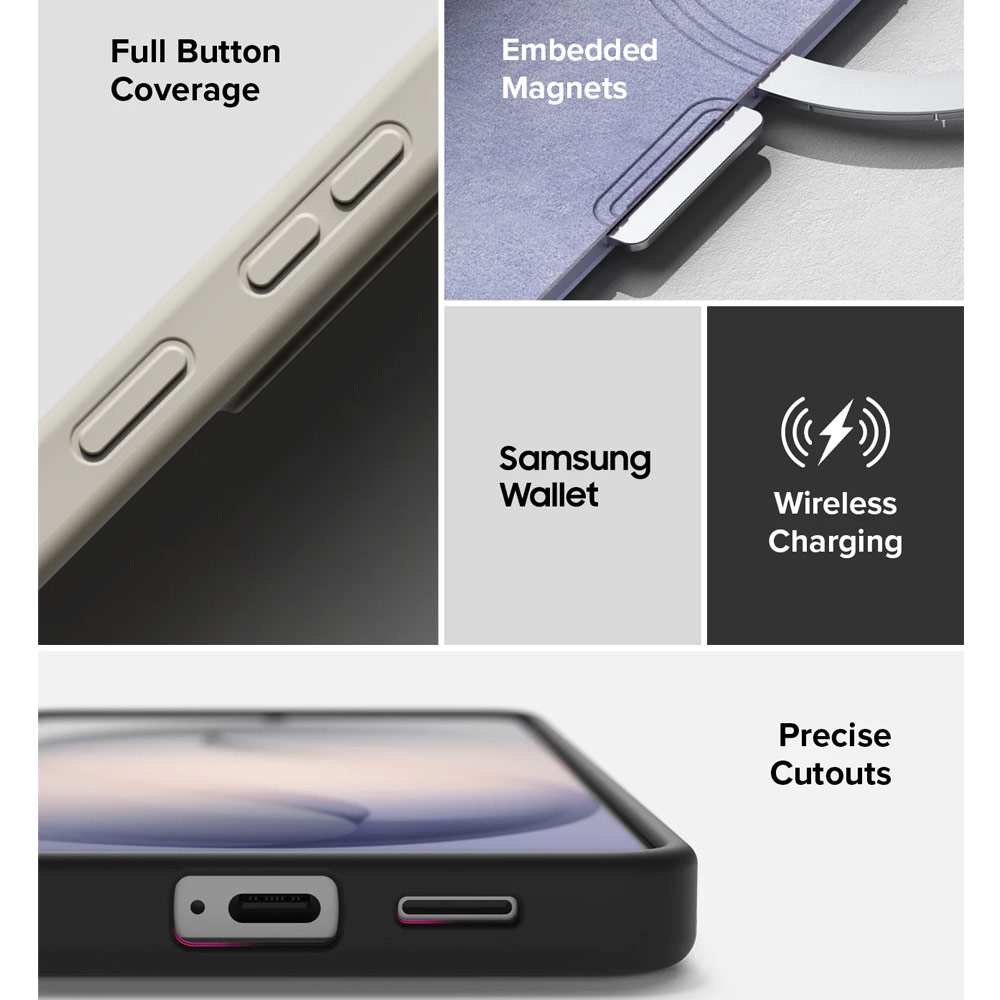 Picture of Samsung Galaxy S26 Plus Case | Ringke Silicone Magnetic Soft Protection Case for Samsung Galaxy S26 Plus (Black)