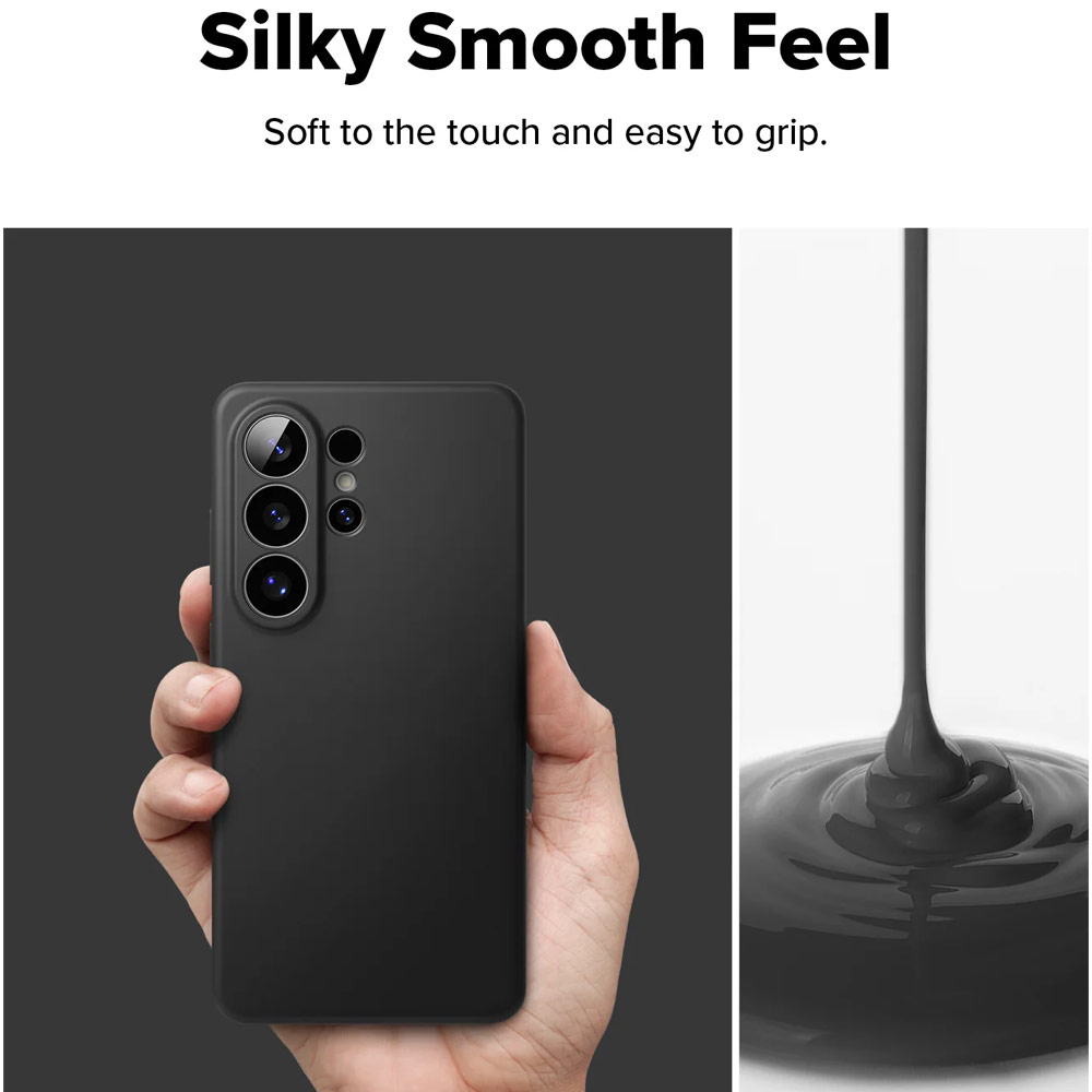 Picture of Samsung Galaxy S26 Case | Ringke Silicone Magnetic Soft Protection Case for Samsung Galaxy S26 (Black)