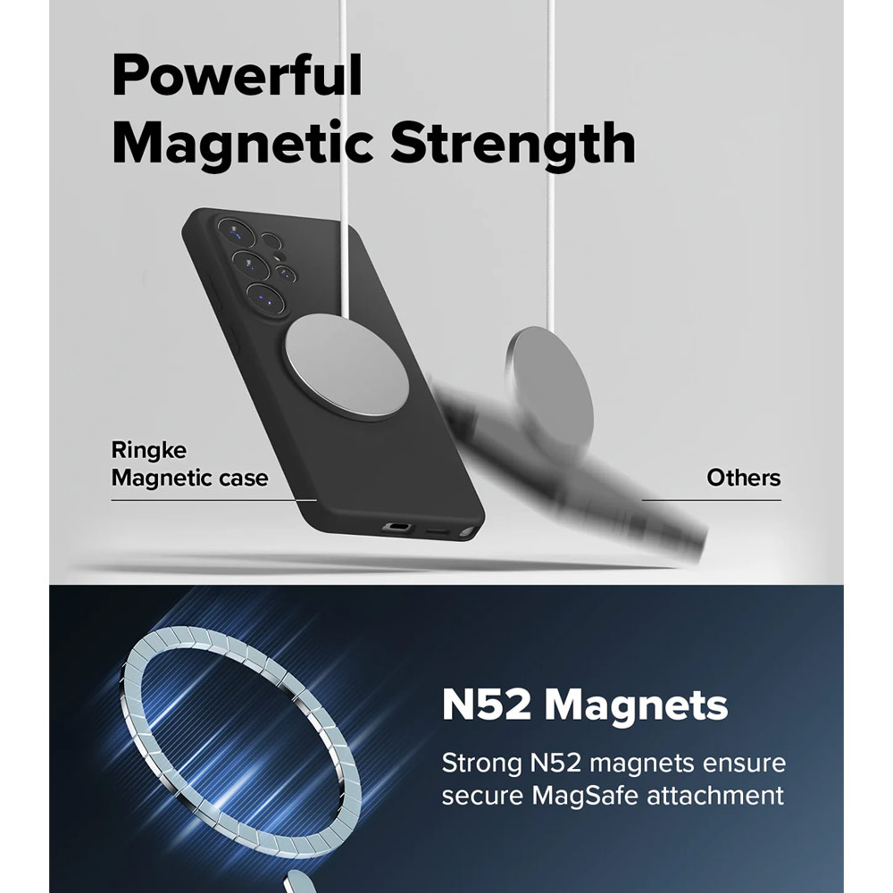 Picture of Samsung Galaxy S26 Case | Ringke Silicone Magnetic Soft Protection Case for Samsung Galaxy S26 (Black)