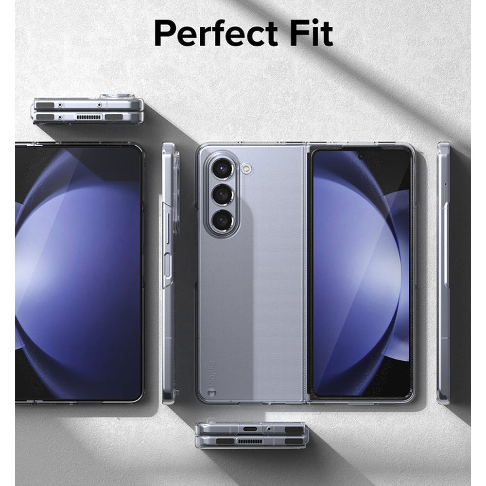 Picture of Samsung Galaxy Z Fold 5 Case | Ringke Anti Yellowing Ultra Slim Protection Case with Strap Hole for Samsung Galaxy Z Fold 5 (Clear)