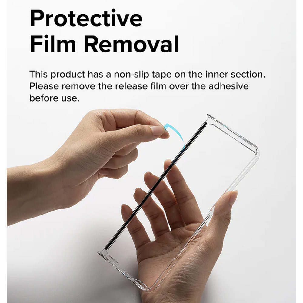 Picture of Samsung Galaxy Z Fold 5 Case | Ringke Anti Yellowing Ultra Slim Protection Case with Strap Hole for Samsung Galaxy Z Fold 5 (Clear)