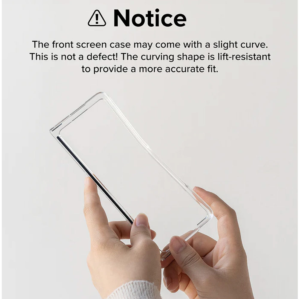 Picture of Samsung Galaxy Z Fold 5 Case | Ringke Anti Yellowing Ultra Slim Protection Case with Strap Hole for Samsung Galaxy Z Fold 5 (Clear)