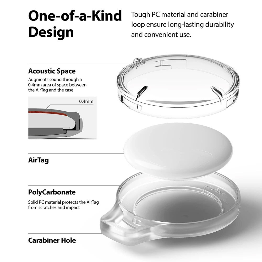 Picture of Apple Air Tag Case | Ringke Slim Case Slim and Lightweight Case for Airtag (Purple)