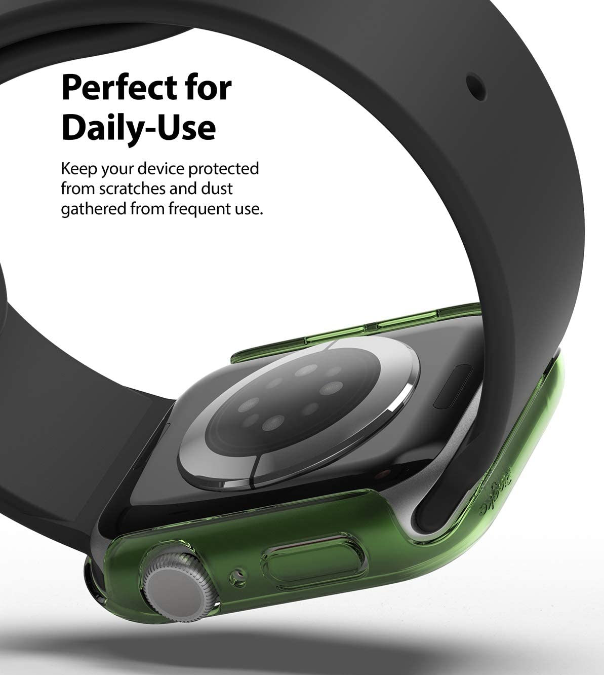 Picture of Apple Watch 40mm Case | Ringke Slim Perfect Fit Case for Apple Watch Series 4 5 6 SE 40mm (2 PACK with Clear and Olive Green)