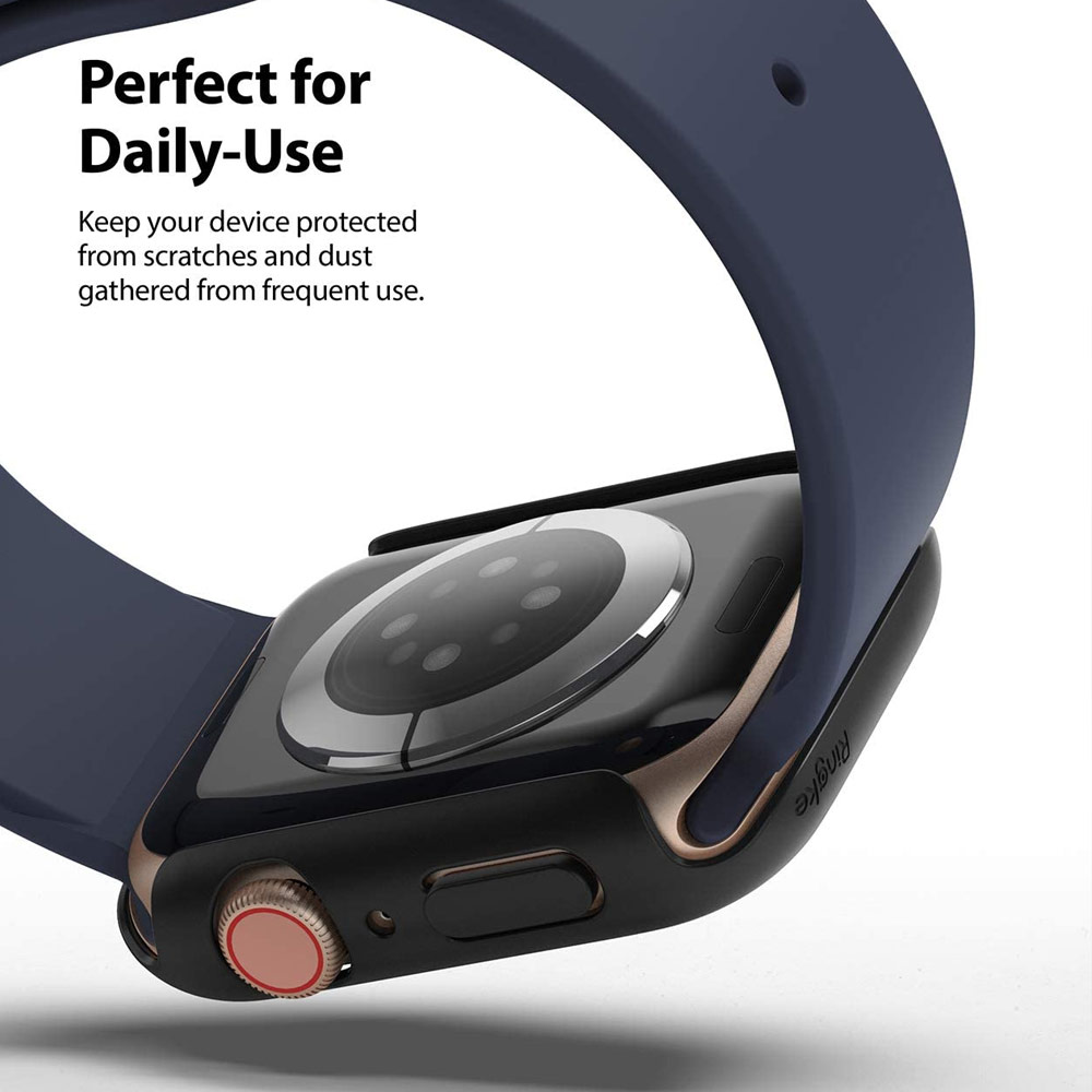 Picture of Apple Watch 44mm Case | Ringke Slim Perfect Fit Case for Apple Watch Series 4 5 6 SE 44mm  (2 PACK with Clear and Black)