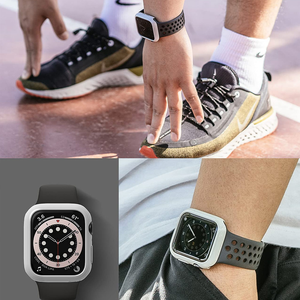 Picture of Apple Watch 44mm Case | Ringke Slim Perfect Fit Case for Apple Watch Series 4 5 6 SE 44mm (2 PACK with Clear and Light Gray)
