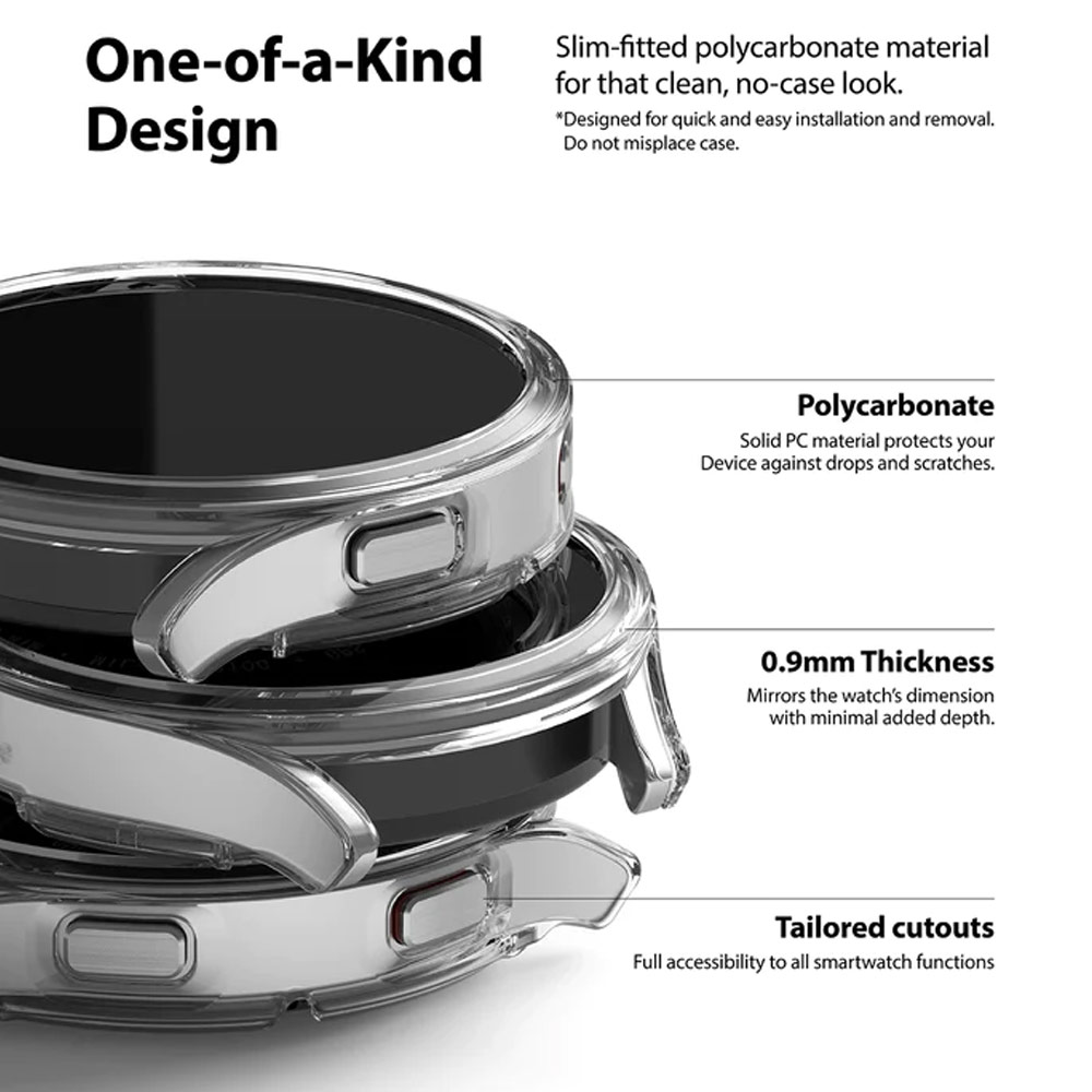 Picture of Samsung Galaxy Watch 4 44mm Case | Ringke Slim Case Durable PC Protection Case for Samsung Galaxy Watch 4 Series 44mm (Clear 2pcs)