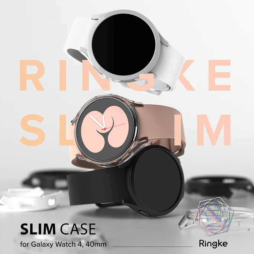 Picture of Samsung Galaxy Watch 4 40mm Case | Ringke Slim and lightweight Durable Case for Galaxy Watch 4 40mm Case (Clear and Dark Chrome)