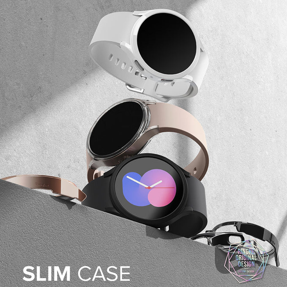 Picture of Samsung Galaxy Watch 5 40mm Case | Ringke Slim Case Durable PC Protection Case for Samsung Galaxy Watch 5 Series 40mm (Dark Chrome)