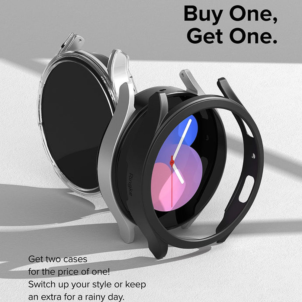 Picture of Samsung Galaxy Watch 5 40mm Case | Ringke Slim Case Durable PC Protection Case for Samsung Galaxy Watch 5 Series 40mm (Dark Chrome)