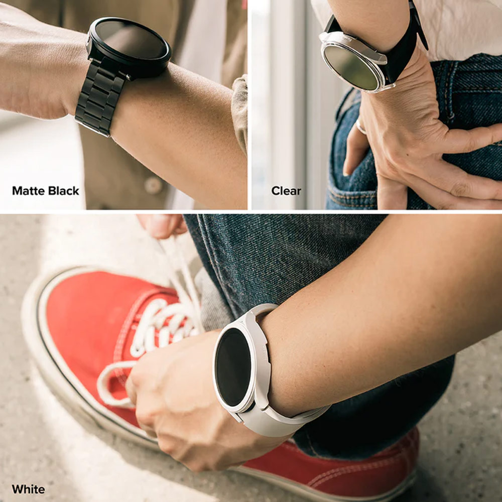 Picture of Samsung Galaxy Watch 5 40mm Case | Ringke Slim Case Durable PC Protection Case for Samsung Galaxy Watch 5 Series 40mm (Dark Chrome)