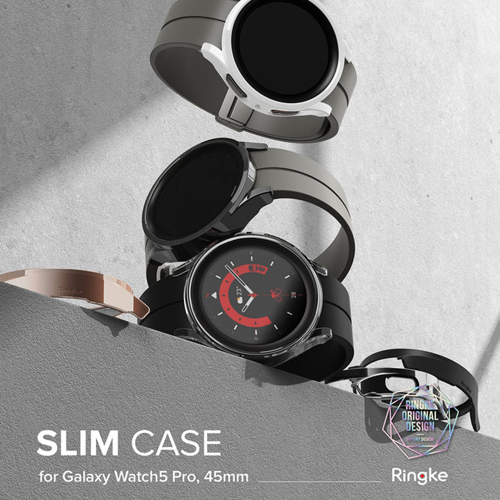 Picture of Samsung Galaxy Watch 5 Pro 45mm Case | Ringke Slim Case Durable PC Protection Case for Samsung Galaxy Watch 5 Pro Series 45mm (Dark Chrome)