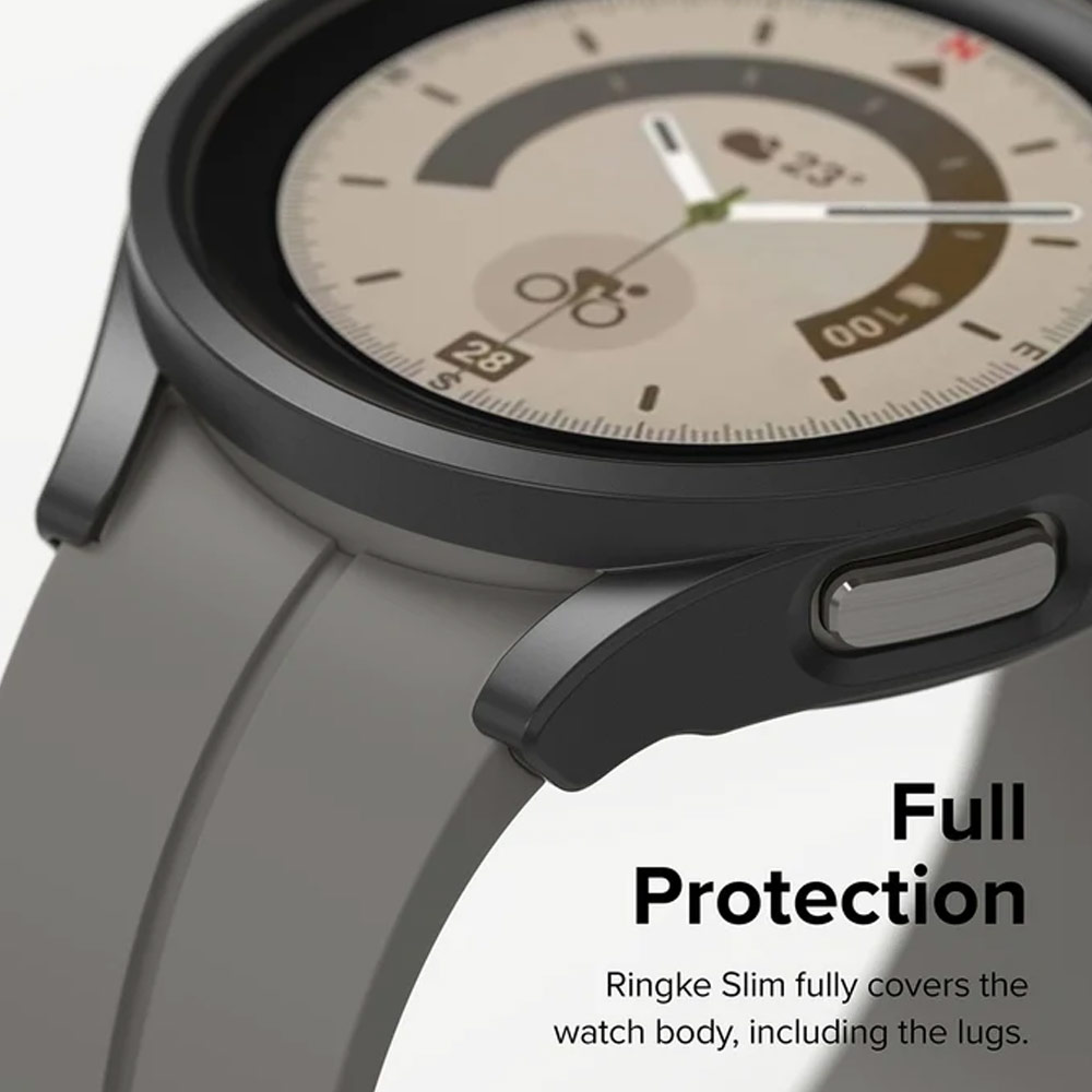 Picture of Samsung Galaxy Watch 5 Pro 45mm Case | Ringke Slim Case Durable PC Protection Case for Samsung Galaxy Watch 5 Pro Series 45mm (Dark Chrome)