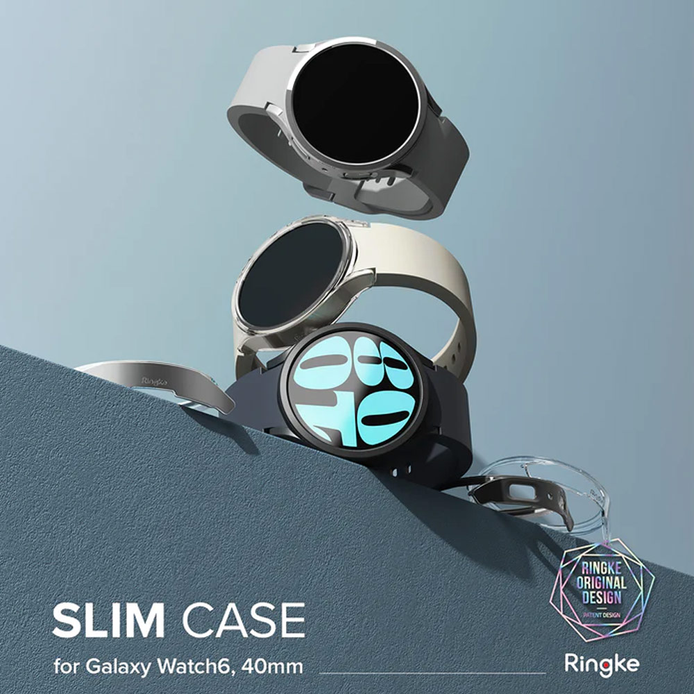 Picture of Samsung Galaxy Watch 6 40mm Case | Ringke Slim Case Durable Protection PC Case for Samsung Galaxy Watch 6 Series 40mm (Clear and Chrome)