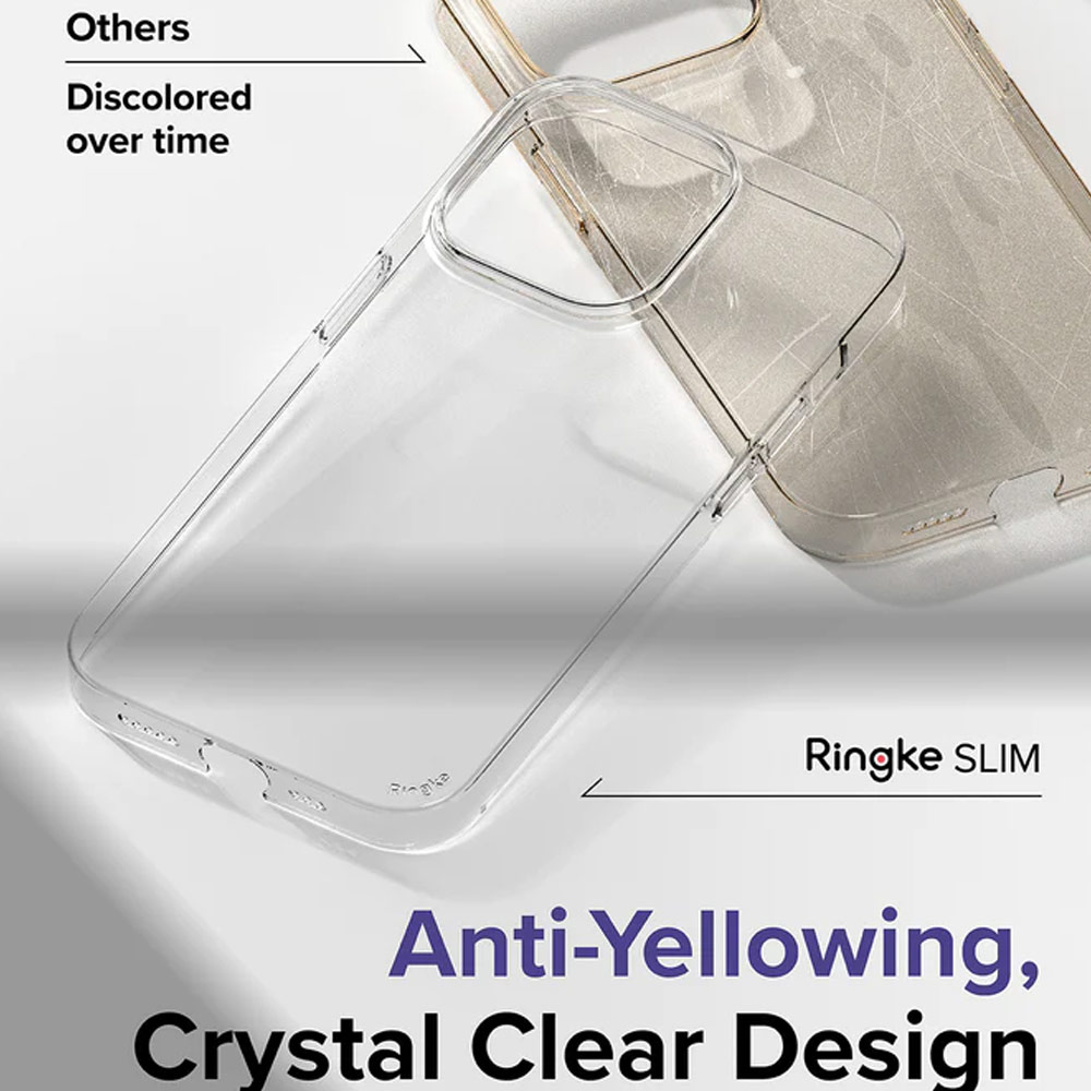 Picture of Apple iPhone 14 Pro 6.1 Case | Ringke Slim Protection Anti Yellowing Crystal Clear Case for Apple iPhone 14 Pro 6.1 (Clear)