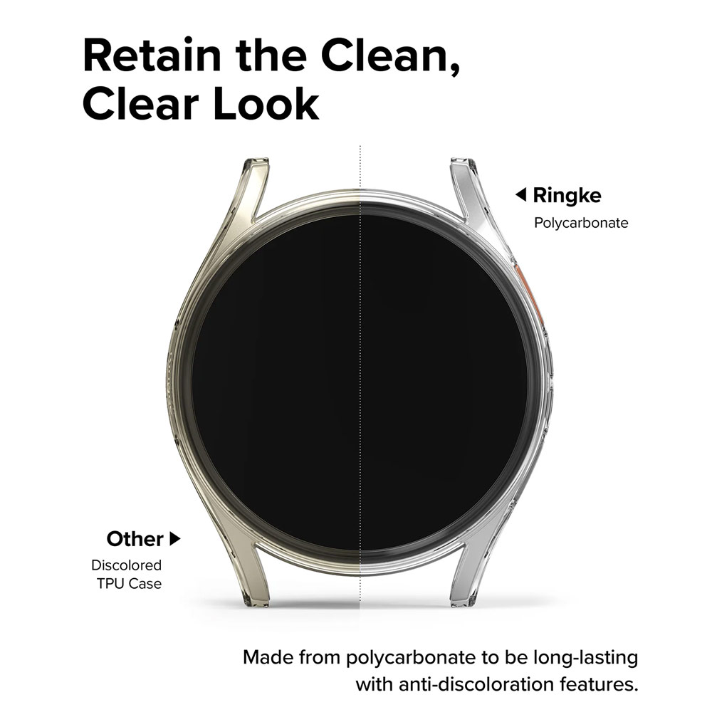 Picture of Samsung Galaxy Watch 7 40mm Case | Ringke Slim Case and Tempered Glass Screen Protector for Samsung Galaxy Watch 7 40mm (Clear)