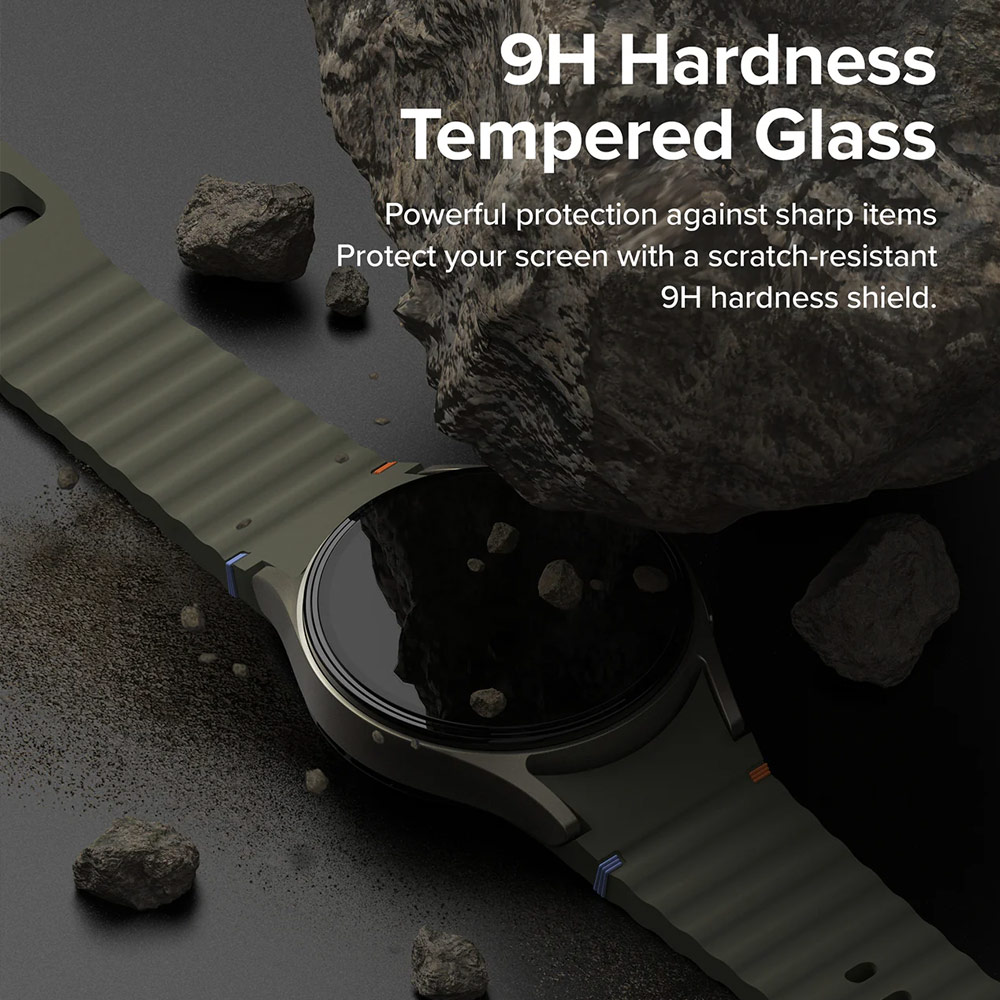 Picture of Samsung Galaxy Watch 7 40mm Case | Ringke Slim Case and Tempered Glass Screen Protector for Samsung Galaxy Watch 7 40mm (Clear)