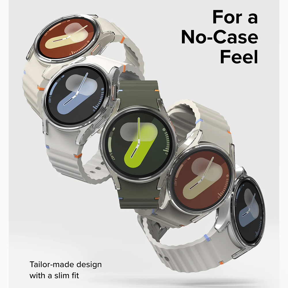 Picture of Samsung Galaxy Watch 7 44mm Case | Ringke Slim Case and Tempered Glass Screen Protector for Samsung Galaxy Watch 7 44mm (Clear)