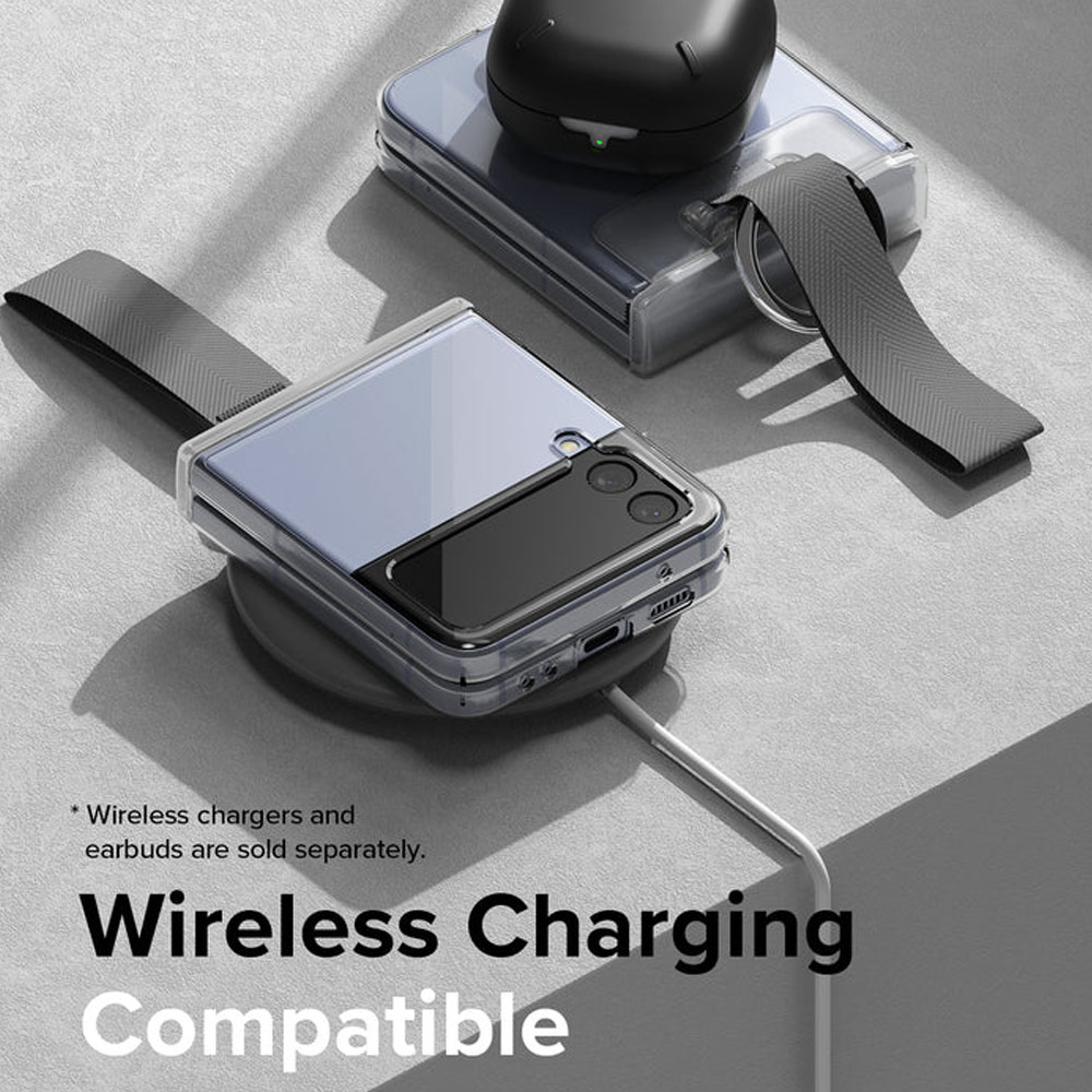 Picture of Samsung Galaxy Z Flip 4 | Ringke Hinge Cover wirh Ring Strap for Samsung Galaxy Z Flip 4 Flip 3 (Dark Gray)