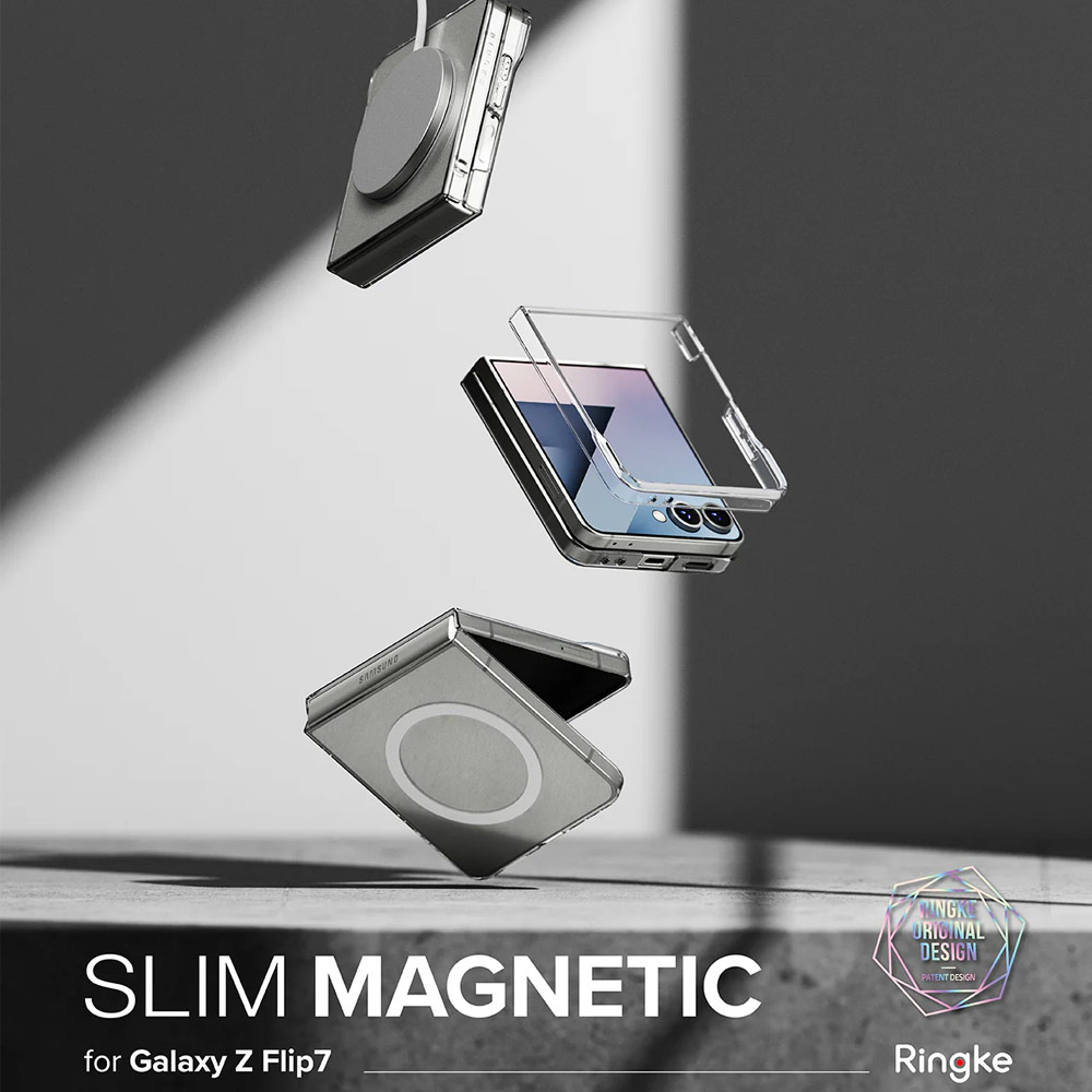 Picture of Samsung Galaxy Z Flip 7 Case | Ringke Slim Magnetic Case for Samsung Galaxy Z Flip 7 (Clear)