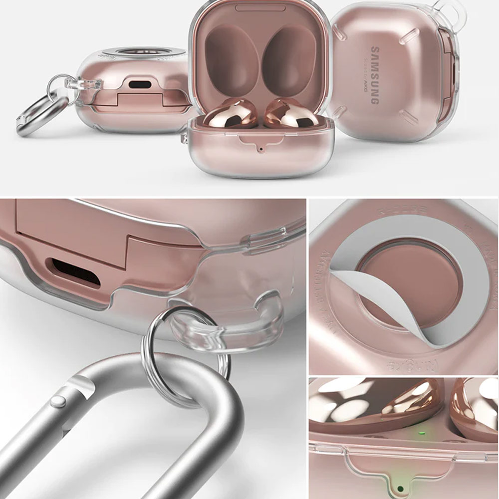 Picture of Samsung Galaxy Buds 2 Pro | Buds 2 | Buds Pro | Buds Live Case | Ringke Slim X Hard Case for Galaxy Buds 2 Pro Buds 2 Pro Live Case (Clear)