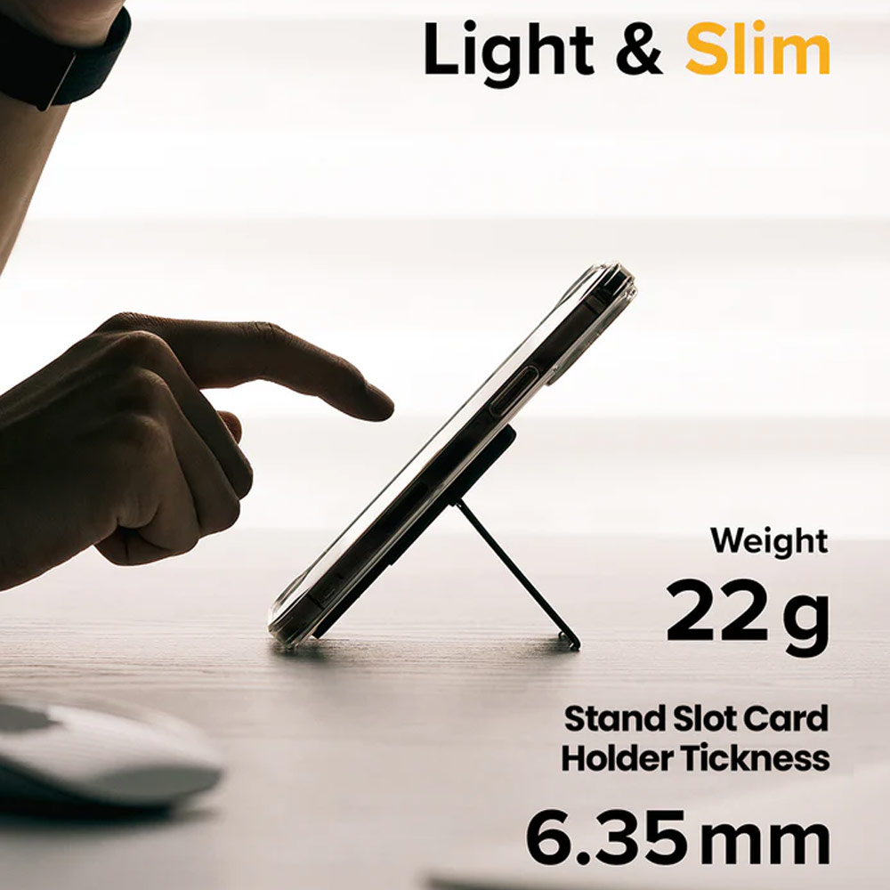 Picture of Ringke 2 in 1 Adhesive Card Holder Stand Slot Kickstand with High Quality PC Material for Smartphone (Clear Mist)