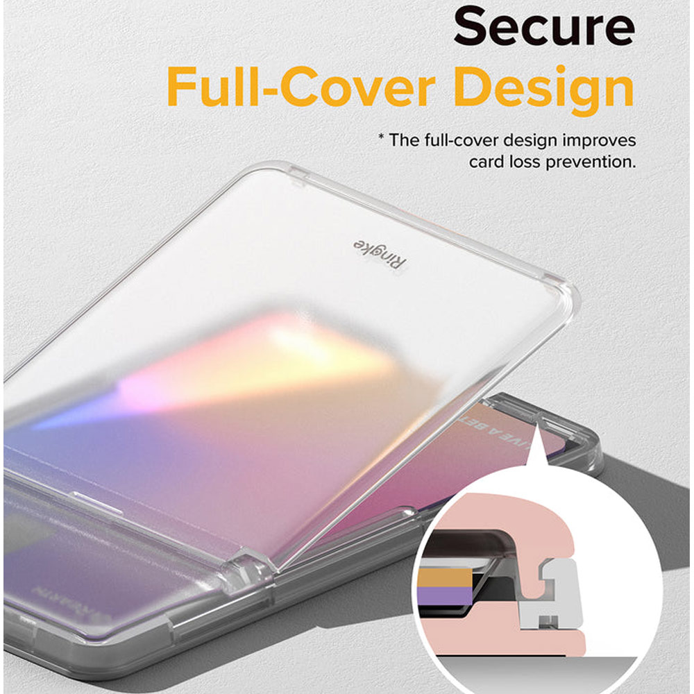 Picture of Ringke 2 in 1 Adhesive Card Holder Stand Slot Kickstand with High Quality PC Material for Smartphone (Clear Mist)