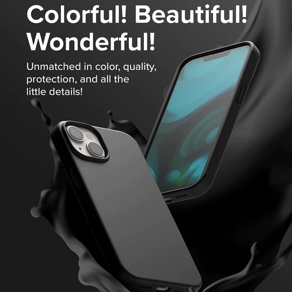 Picture of Apple iPhone 14 6.1 Case | Ringke Soft Liquid Silicone Protection Case for iPhone 14 6.1 (Stone)