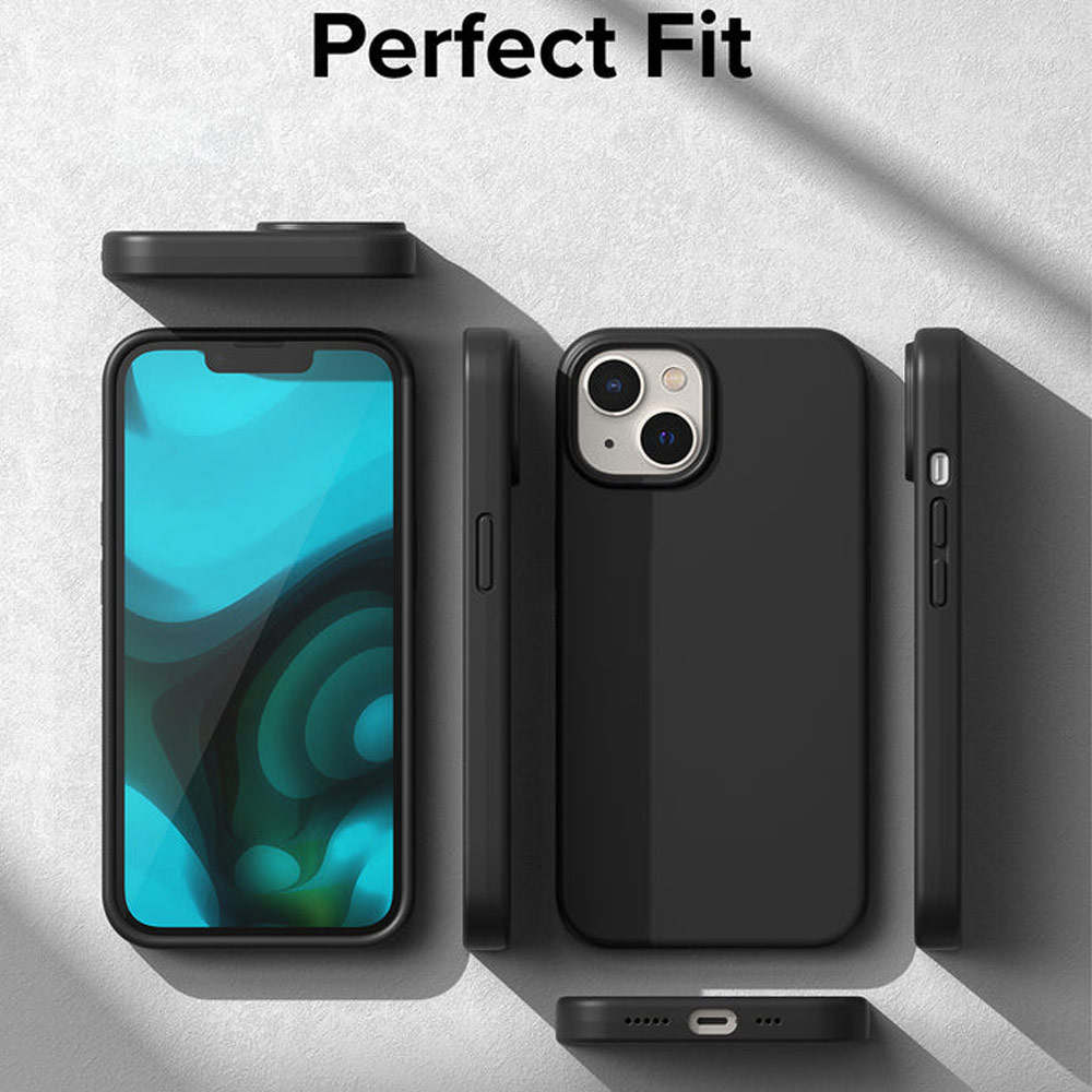 Picture of Apple iPhone 14 6.1 Case | Ringke Soft Liquid Silicone Protection Case for iPhone 14 6.1 (Stone)