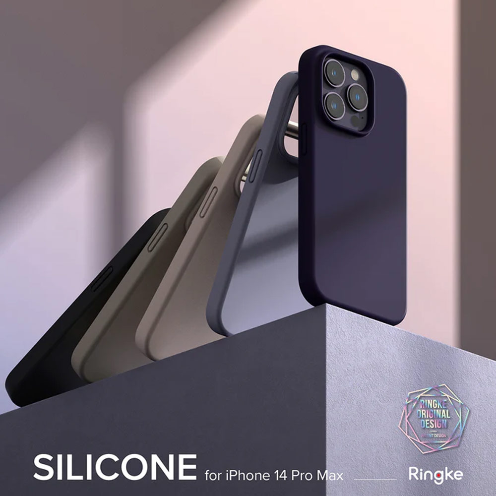 Picture of Apple iPhone 14 Pro Max 6.7 Case | Ringke Soft Liquid Silicone Protection Case for iPhone 14 Pro Max 6.7 (Deep Purple)