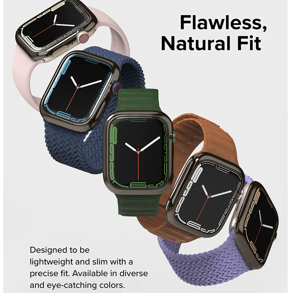 Picture of Apple Watch 41mm  | Ringke Adhesive Stainless Steel  Bezel Styling for Apple Watch Series 7 8 9 41mm  (Graphite)