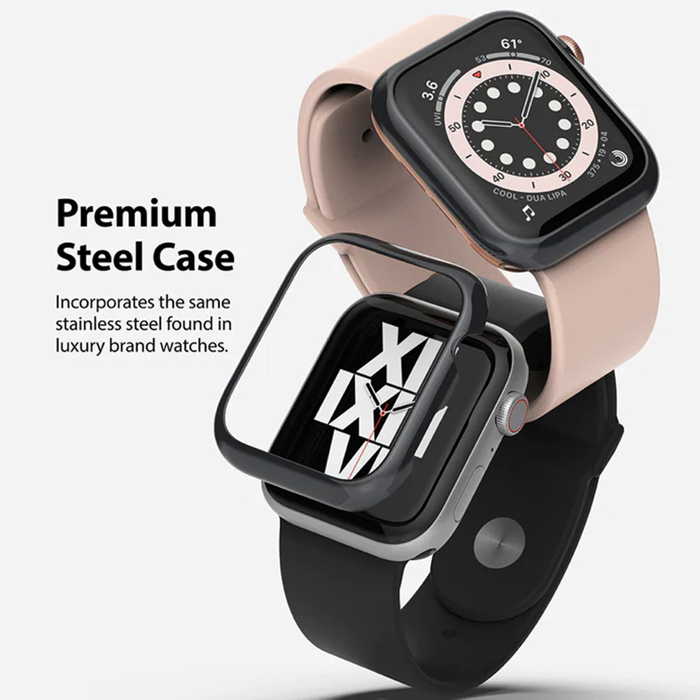 Picture of Apple Watch 40mm | Ringke Adhesive Stainless Steel Bezel Styling for Apple Watch Series 4 5 6 SE 40mm (Graphite)