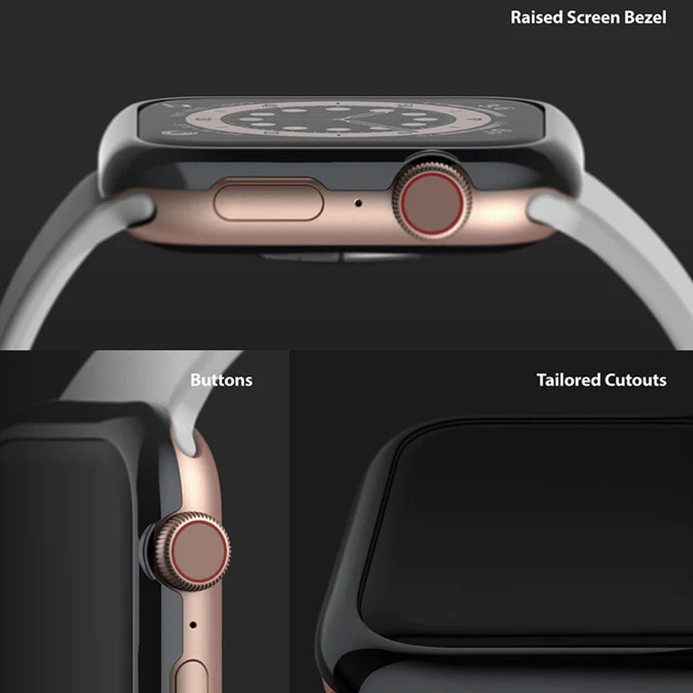 Picture of Apple Watch 40mm | Ringke Adhesive Stainless Steel Bezel Styling for Apple Watch Series 4 5 6 SE 40mm (Graphite)