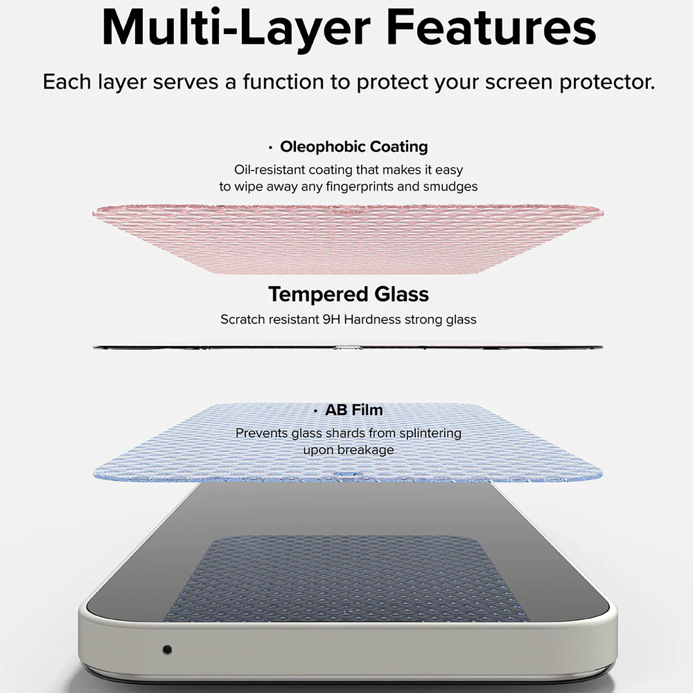 Picture of Nothing Phone 2a Screen Protector | Ringke Tempered Glass Screen Protector with Installation Jig for Nothing Phone 2a (Clear 2pcs Pack)