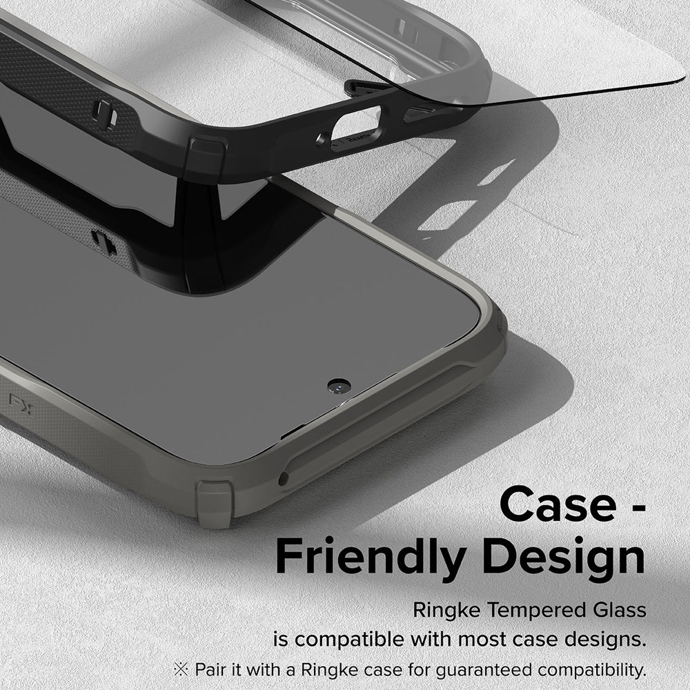 Picture of Nothing Phone 2a Screen Protector | Ringke Tempered Glass Screen Protector with Installation Jig for Nothing Phone 2a (Clear 2pcs Pack)