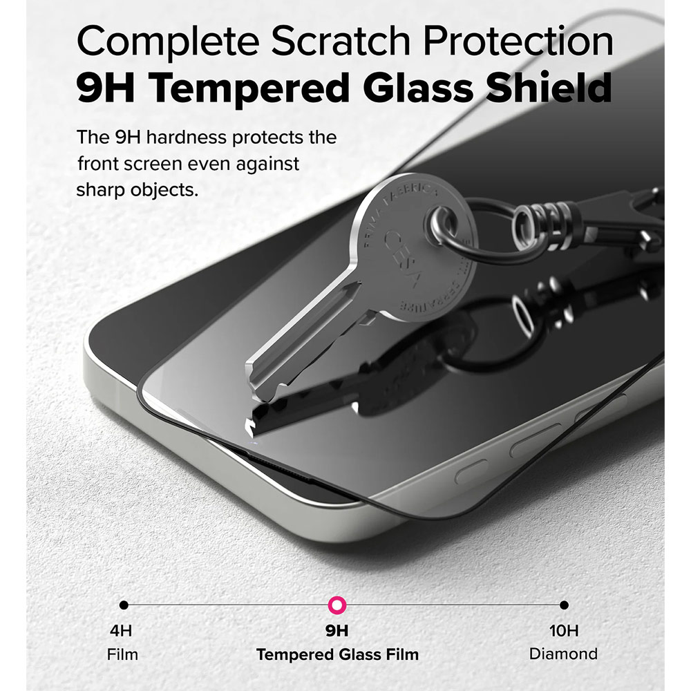 Picture of Apple iPhone 13 6.1 Screen Protector | Ringke Easy Slide Tempered Glass Screen Protector for iPhone 16e 14 13 13 Pro (Clear) 2pcs