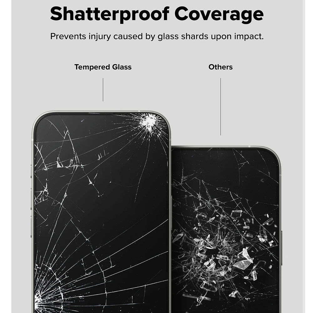 Picture of Apple iPhone 13 6.1 Screen Protector | Ringke Easy Slide Tempered Glass Screen Protector for iPhone 16e 14 13 13 Pro (Clear) 2pcs
